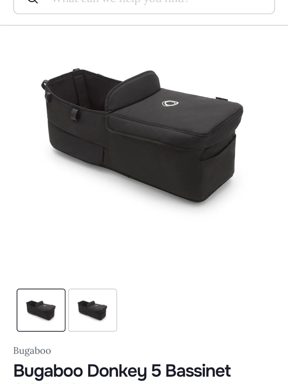 Bugaboo Black Bassinet - Donkey 5 Compatible